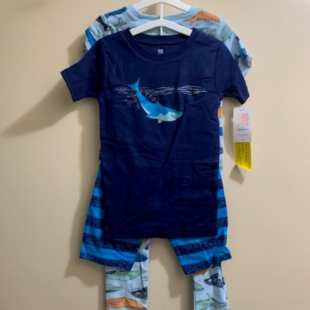 NWT Carter's Shark Boys Pj Set Size 6 & 7